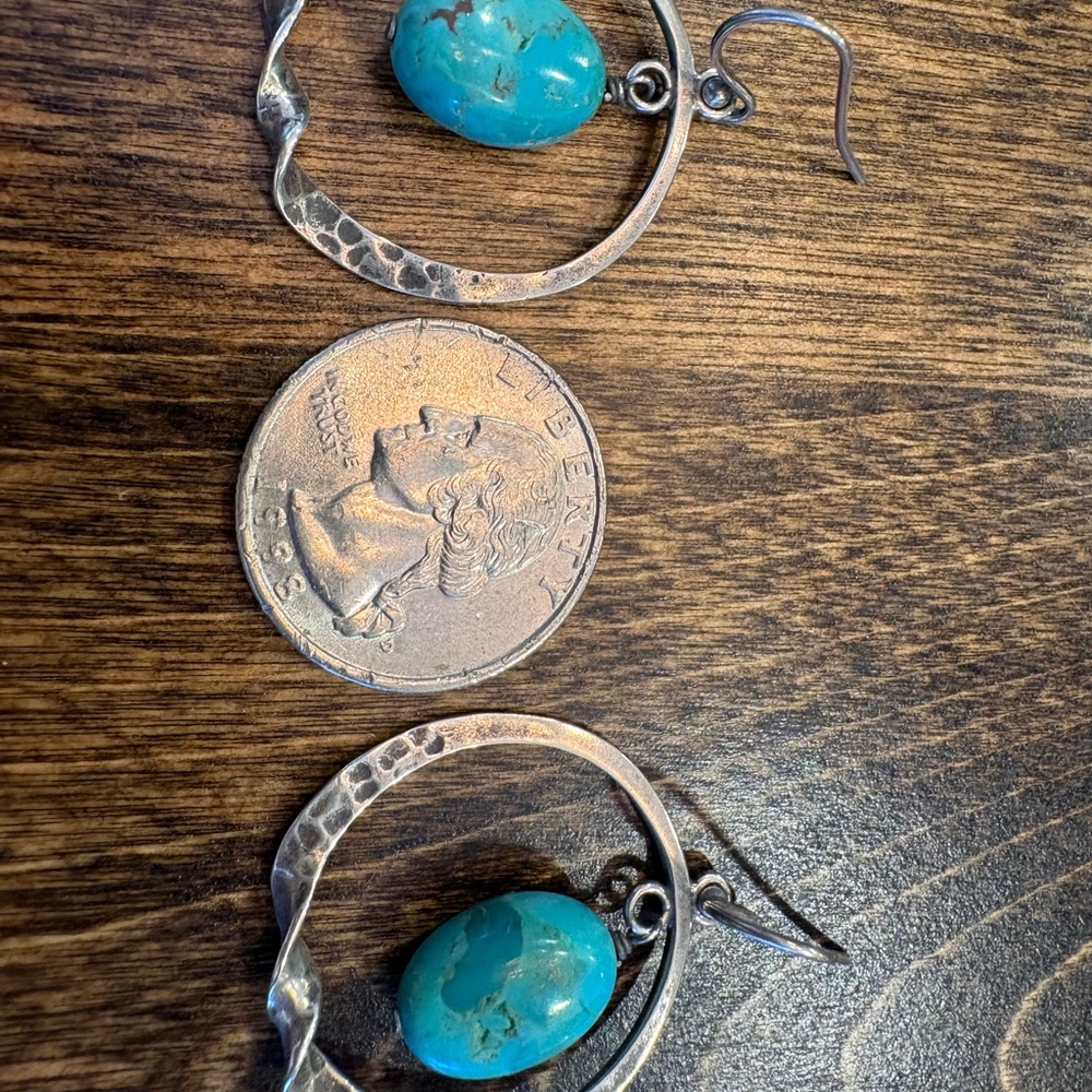 Silpada Sterling Silver and Turquoise Earrings - Picture 5 of 9